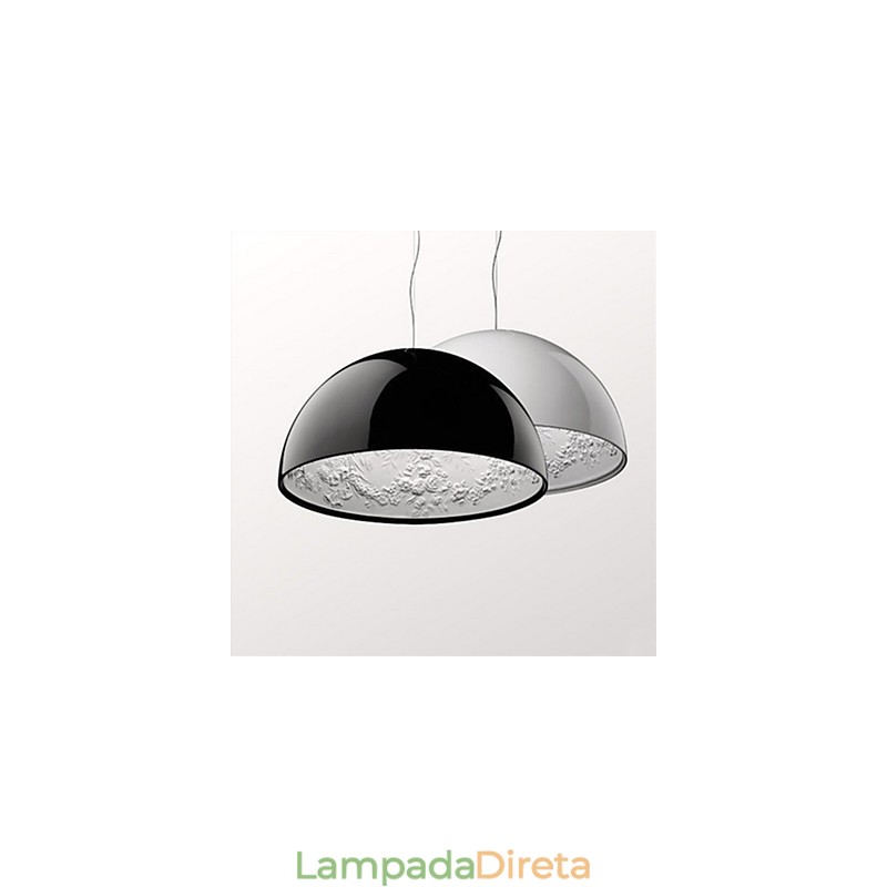 Luminária pendente de resina com pintura contemporânea moderna