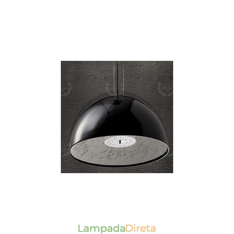 Luminária pendente de resina com pintura contemporânea moderna