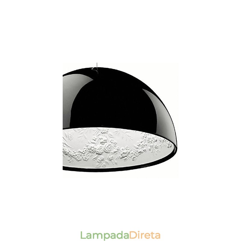 Luminária pendente de resina com pintura contemporânea moderna