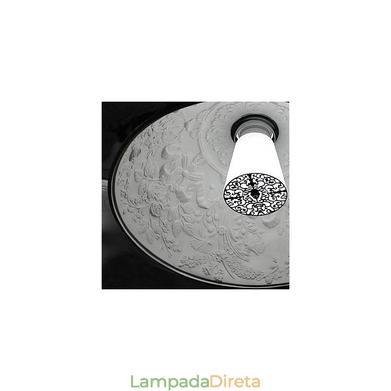 Luminária pendente de resina com pintura contemporânea moderna