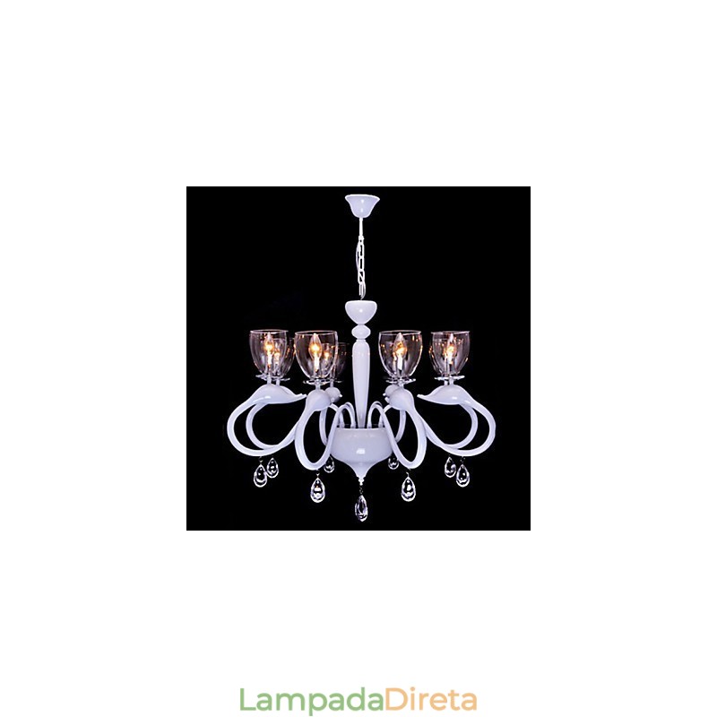 Luminária pendente de cristal estilo europeu individualidade criativa cisne