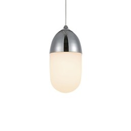 Mini Luminária Pendente Acorn 1 Luz Mordern Simplicity Dourado Cromado Acabamento em Madeira Aço Carbono e Vidro Droplight