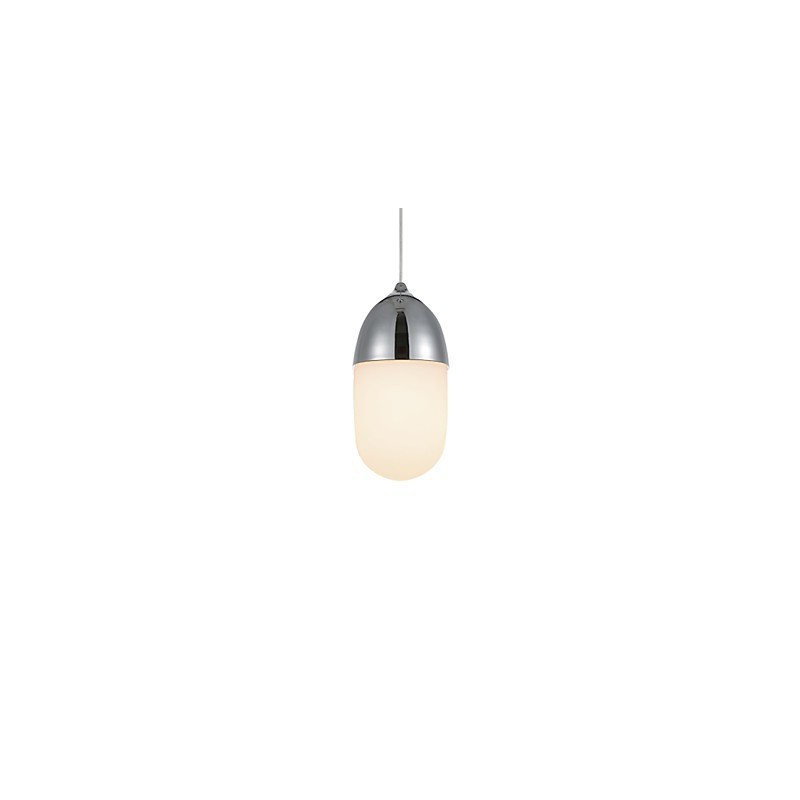 Mini Luminária Pendente Acorn 1 Luz Mordern Simplicity Dourado Cromado Acabamento em Madeira Aço Carbono e Vidro Droplight