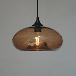 Característica moderna 1 pingente de luz com sombra transparente