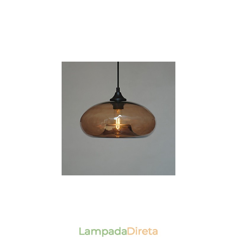 Característica moderna 1 pingente de luz com sombra transparente