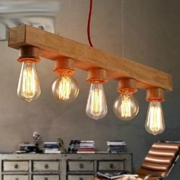 Moderno Contemporâneo Tradicional Clássico Mini Estilo Pintura Madeira Bambu Pendente Luz