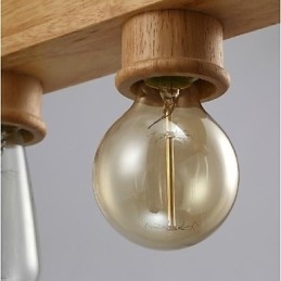 Moderno Contemporâneo Tradicional Clássico Mini Estilo Pintura Madeira Bambu Pendente Luz