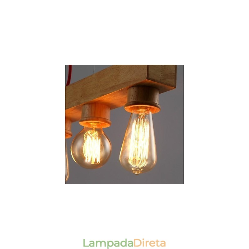 Moderno Contemporâneo Tradicional Clássico Mini Estilo Pintura Madeira Bambu Pendente Luz