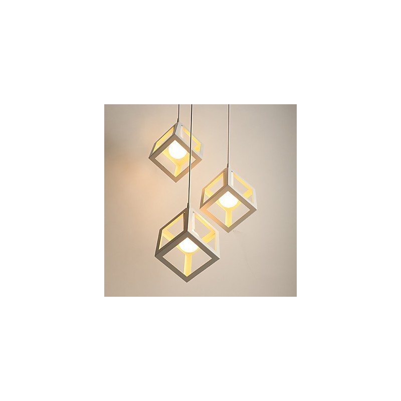 Lustre criativo contemporâneo e contraído de ferro forjado com lâmpadas de cabeça única