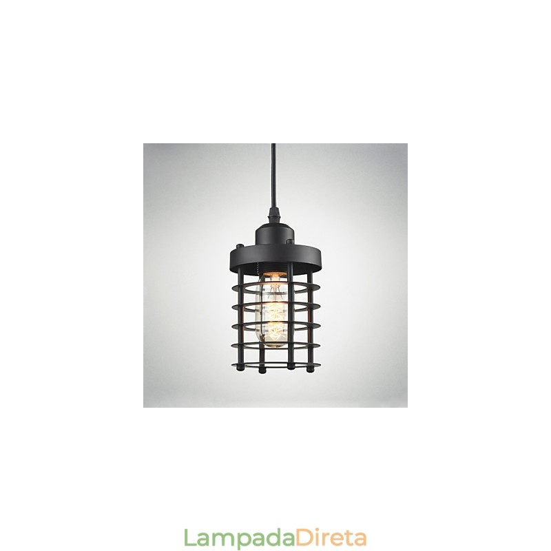 Luminária de teto retrô, lustre industrial de ferro vintage, luminária pendente para loja