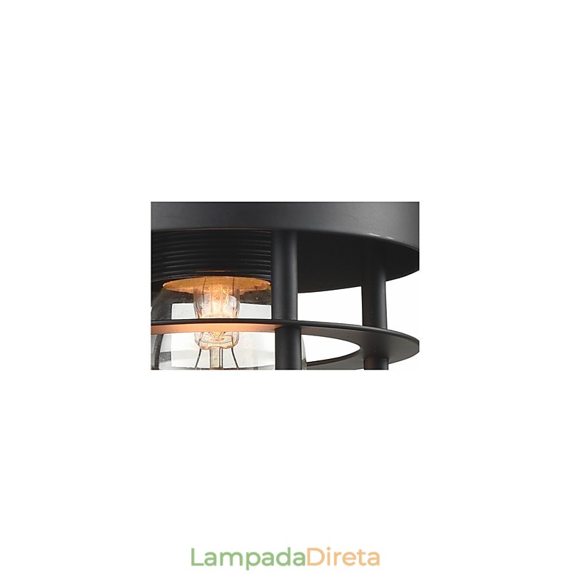 Luminária de teto retrô, lustre industrial de ferro vintage, luminária pendente para loja
