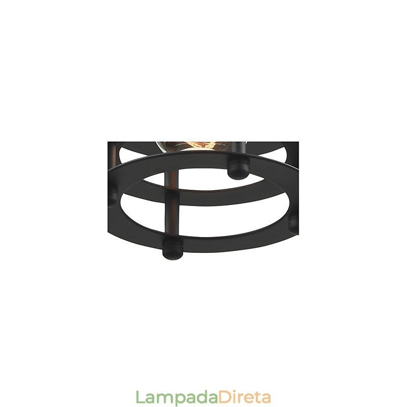 Luminária de teto retrô, lustre industrial de ferro vintage, luminária pendente para loja