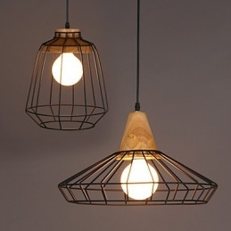 Lustre nórdico criativo de ferro forjado café retro net droplight