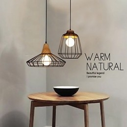 Lustre nórdico criativo de ferro forjado café retro net droplight