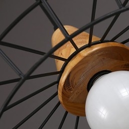 Lustre nórdico criativo de ferro forjado café retro net droplight