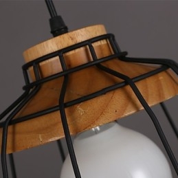Lustre nórdico criativo de ferro forjado café retro net droplight