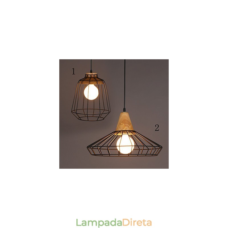 Lustre nórdico criativo de ferro forjado café retro net droplight