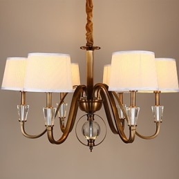 Lustre de metal galvanizado estilo vintage rústico Lodge cristal mini