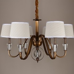 Lustre de metal galvanizado estilo vintage rústico Lodge cristal mini