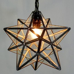 O lustre de luz estrela do Pentágono contraído e contemporâneo