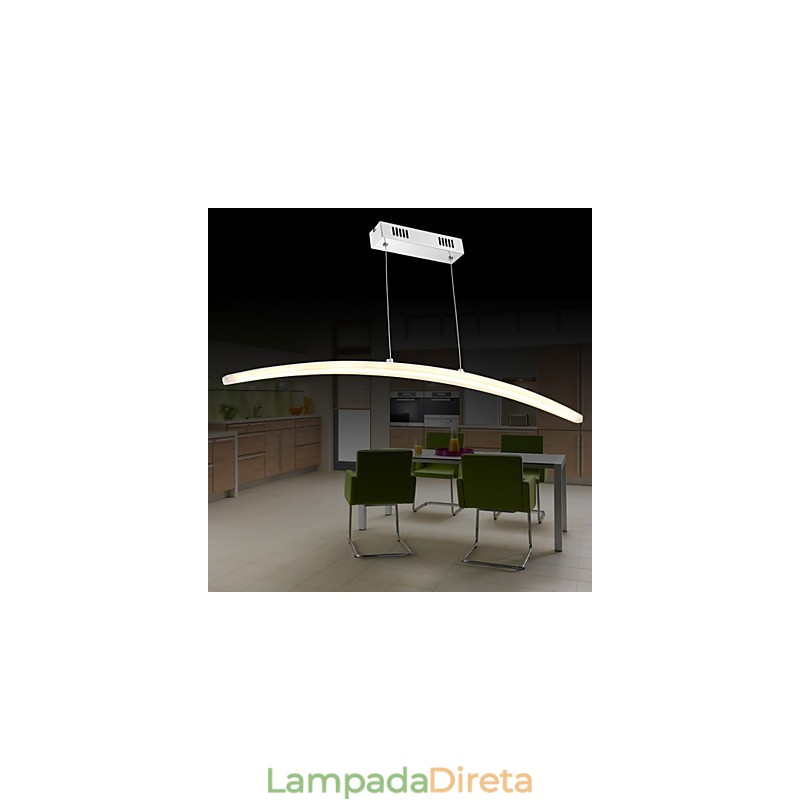 Luminária pendente moderna contemporânea metal galvanizado acrílico
