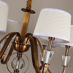 Lustre de metal galvanizado estilo vintage rústico Lodge cristal mini