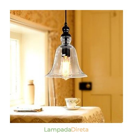 Lustre de vidro loft europeu contraído Bell Lustre de vidro loft europeu contraído Bell