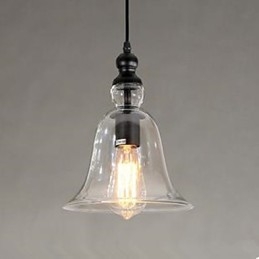 Lustre de vidro loft europeu contraído Bell