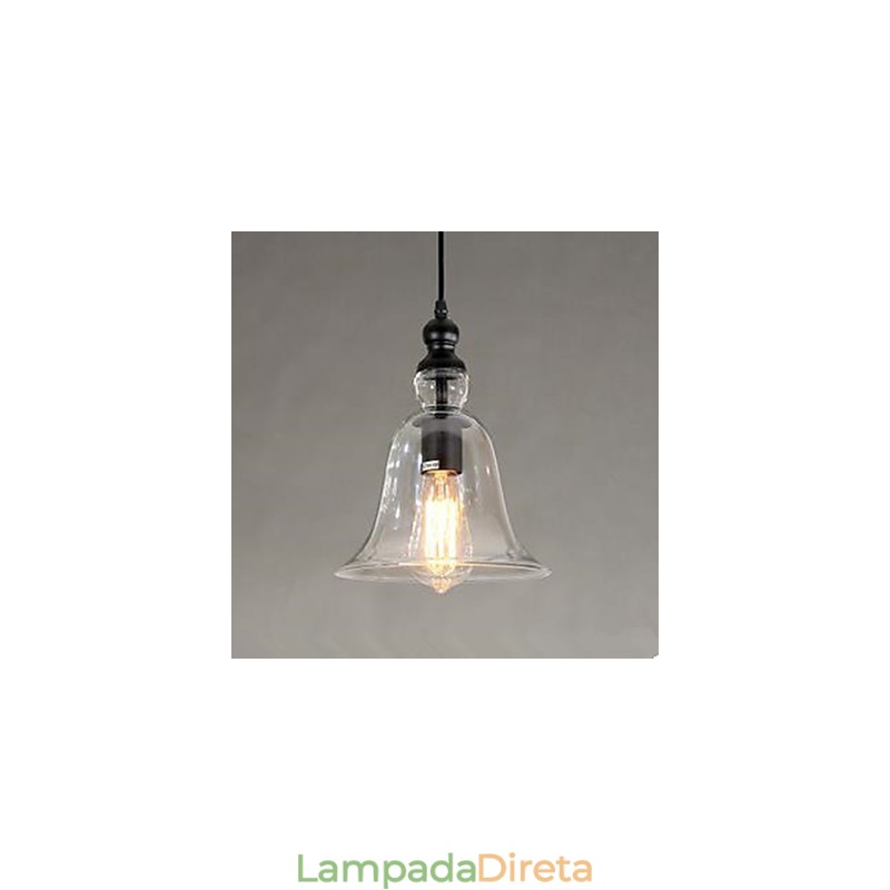 Lustre de vidro loft europeu contraído Bell