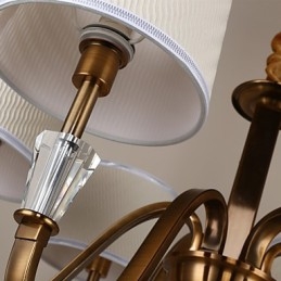 Lustre de metal galvanizado estilo vintage rústico Lodge cristal mini