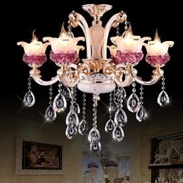 Pingente de cristal de jade roxo chinês estilo europeu simples moderno