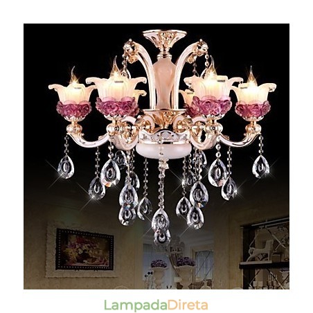 Pingente de cristal de jade roxo chinês estilo europeu simples moderno Pingente de cristal de jade roxo chinês estilo europeu simples moderno