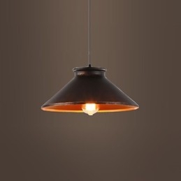 Luminária pendente de metal com design retrô