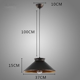 Luminária pendente de metal com design retrô