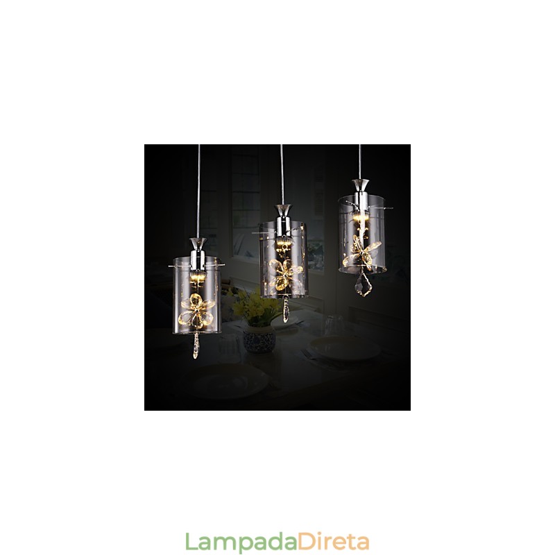 Moderno Contemporâneo Cristal Outros Vidro Pendente Luz