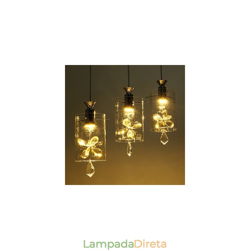 Moderno Contemporâneo Cristal Outros Vidro Pendente Luz