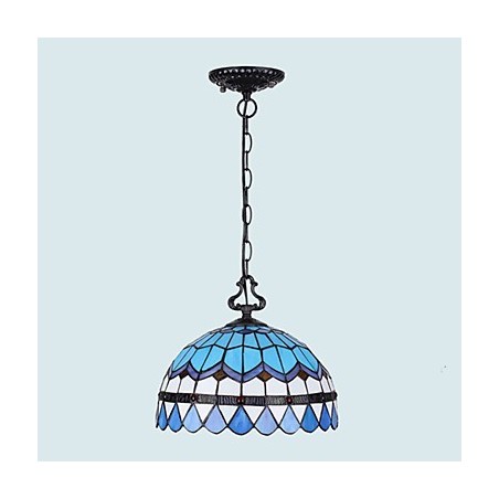 Lustre de vidro colorido de artes criativas rurais europeias que restauram formas antigas de luz de lâmpada Lustre de vidro colorido de artes criativas rurais europeias que restauram formas antigas de luz de lâmpada