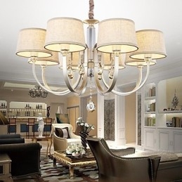 Lustre de Metal Prata Cristal Country