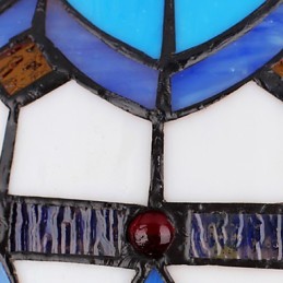 Lustre de vidro colorido de artes criativas rurais europeias que restauram formas antigas de luz de lâmpada
