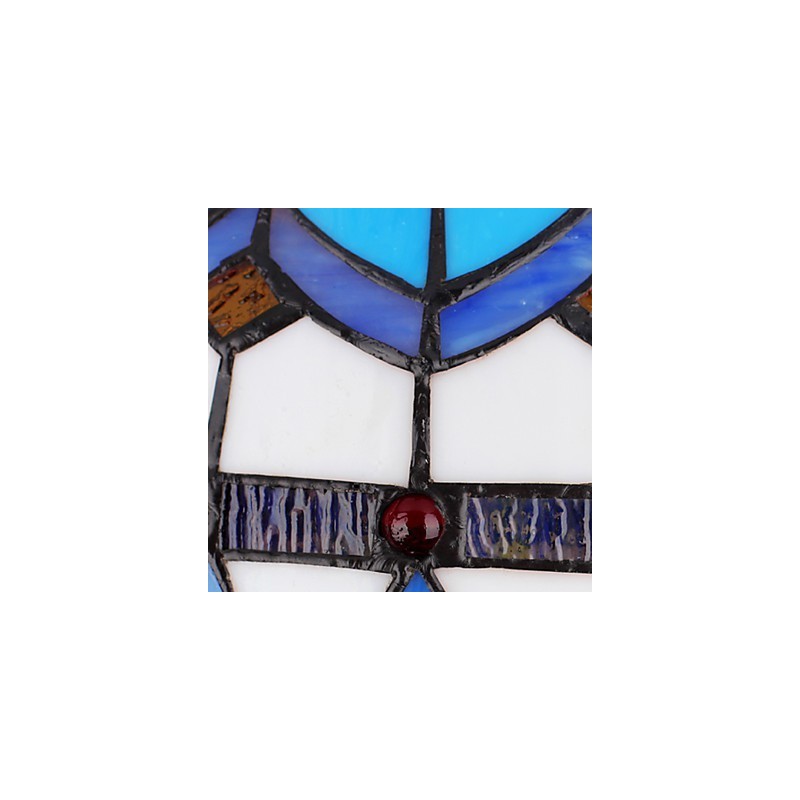 Lustre de vidro colorido de artes criativas rurais europeias que restauram formas antigas de luz de lâmpada