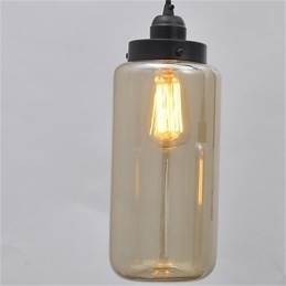 Lustre americano retrô minimalista de vidro simples