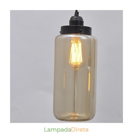 Lustre americano retrô minimalista de vidro simples Lustre americano retrô minimalista de vidro simples