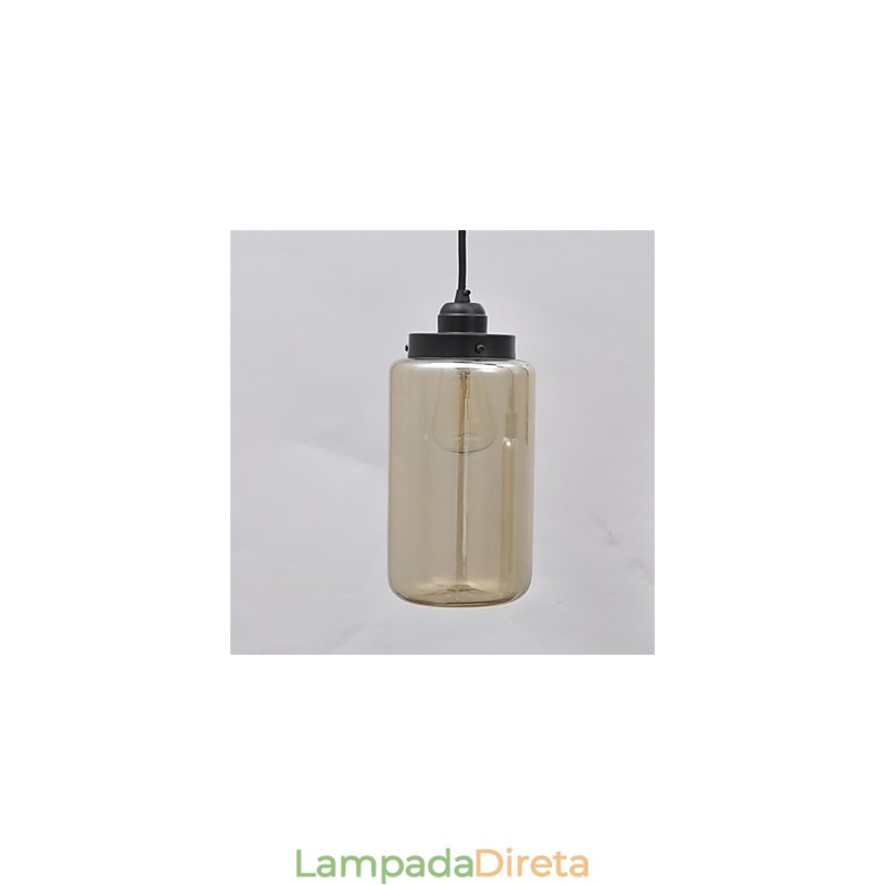 Lustre americano retrô minimalista de vidro simples