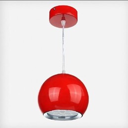 Luminária pendente de metal com pintura de globo contemporânea moderna