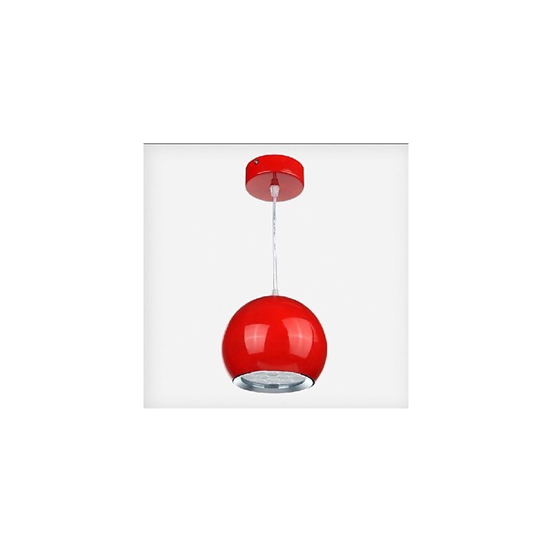 Luminária pendente de metal com pintura de globo contemporânea moderna