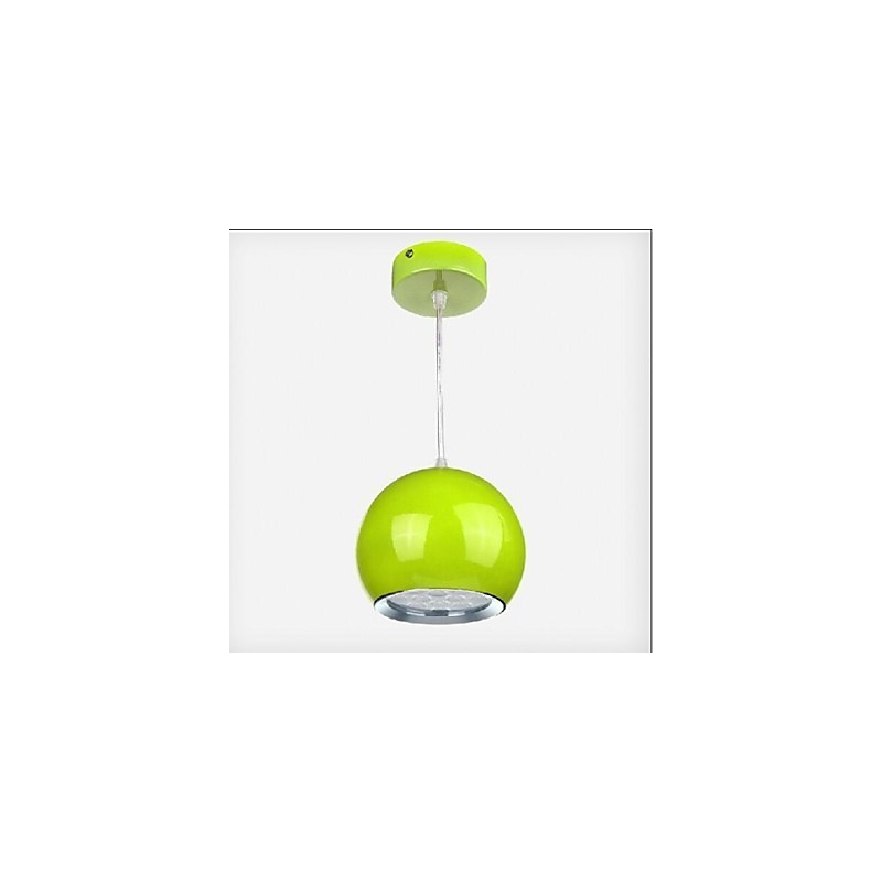 Luminária pendente de metal com pintura de globo contemporânea moderna