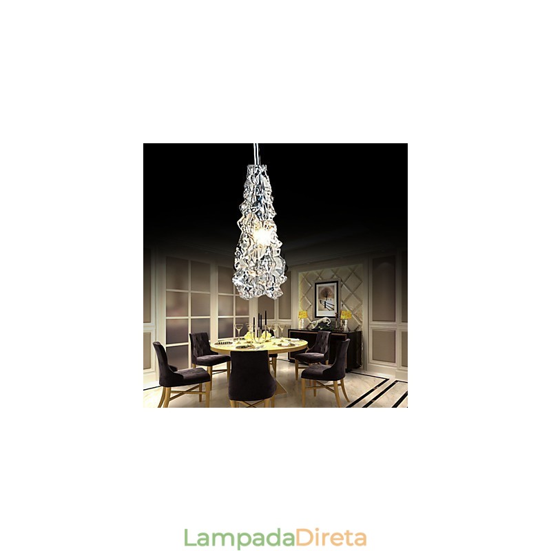 Lustre Tradition Classic Vidro Transparente 1 Luz