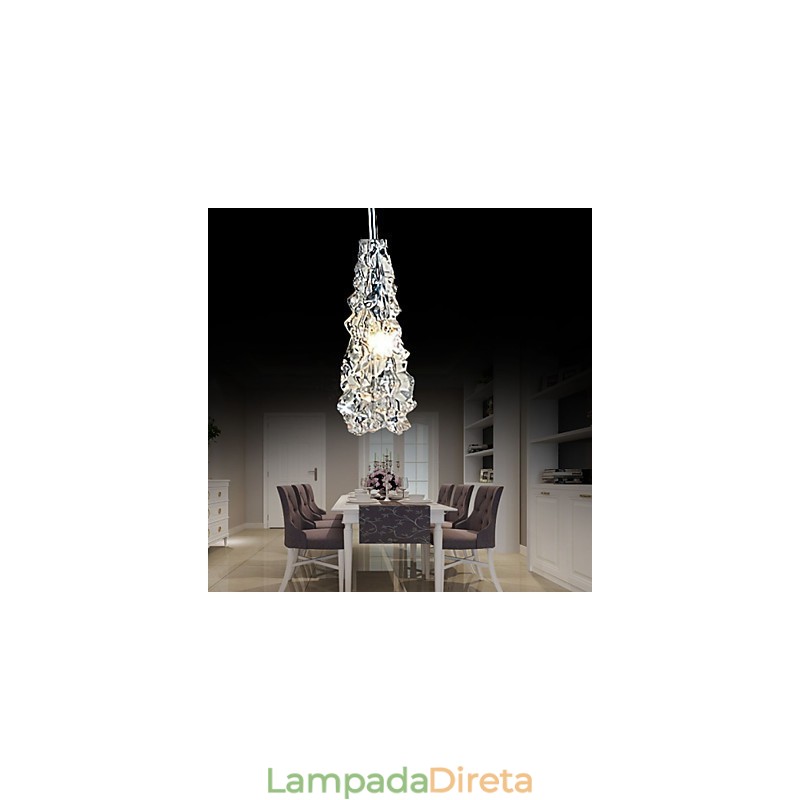 Lustre Tradition Classic Vidro Transparente 1 Luz