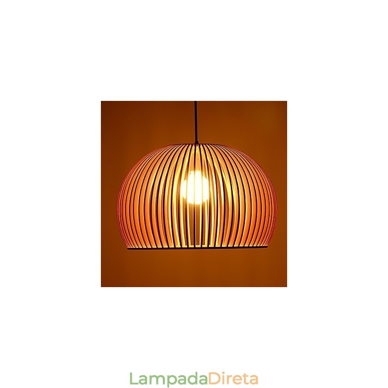 Estilo de design Circular Recurso L Pendente Luz 1 Luz Madeira