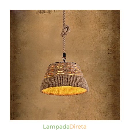 Loft Industrial Wind Creative Nordic Hemp Rope Refeições Lustre Lâmpada Loft Industrial Wind Creative Nordic Hemp Rope Refeições Lustre Lâmpada